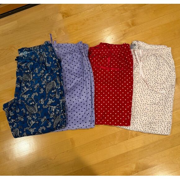 4 pairs of womens fleece pajama pants, petite XXL - Picture 6 of 8